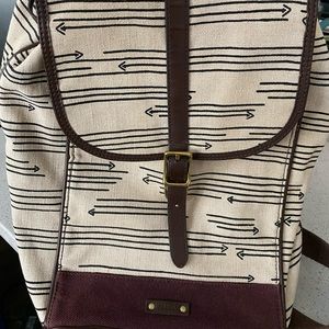 Fossil Canvas Arrow Design Backpack